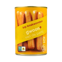G'woon Kip knakworsten in blik